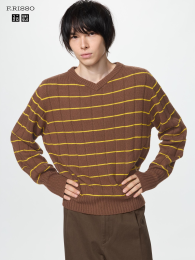 UNIQLO 3D-свитер с V-образным вырезом.  фото