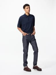 UNIQLO Слим-фит джинсы Сержвидж, Цвет Черный, Размер 46  фото