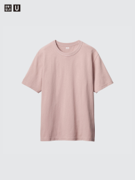 UNIQLO Футболка с круглым вырезом из хлопка 100%, устойчивый воротник  фото