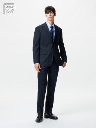 UNIQLO Эластичные шерстяные брюки с эластичностью | Размеры 70-120, Цвета: Черный, Ультрамарин  - купить