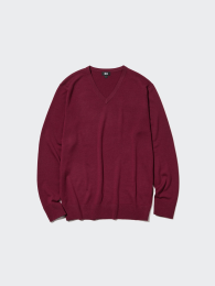UNIQLO Мериносовая шея с V-образным вырезом.  фото
