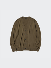 UNIQLO Мериносовый V-образный кардиган  фото