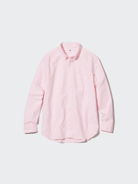 UNIQLO Оксфордская рубашка в полоску Красный, XS  фото