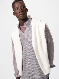 UNIQLO Бродшорт/полоска/с пуговицами на воротнике из супер-длинно волокна UNIQLO  фото