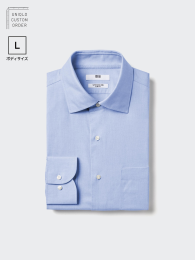 UNIQLO Супер-удобная рубашка без глажки/полуширокий крой/длинный рукав/L  фото