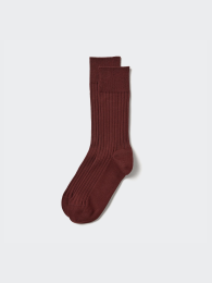 UNIQLO Супима-котонские широкие рибчатые носки  - купить