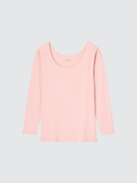 UNIQLO Хиートテック футболка с круглым вырезом/Рукав 3/4  фото
