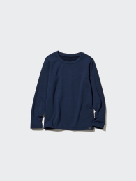 UNIQLO Ультра теплый хайтек футболка с круглым вырезом.  фото