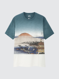 UNIQLO Укиё-э UT Футболка XXL Синий  фото