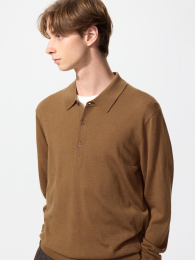 UNIQLO Мериносовый кашемировый поло-свитер  фото