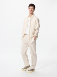 UNIQLO Брюки из льна с эластичным поясом.  фото