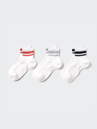 UNIQLO Носки Комплект из 3 пар, Ворсовые, Линейный Дизайн | Размеры 23-26 см  фото