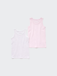 UNIQLO Комплект из двух хлопковых сетчатых майек (100% хлопок) (コットンメッシュタンクトップ/2枚組) фото