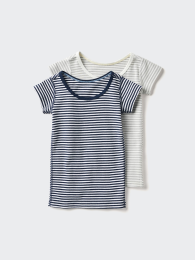 UNIQLO Хлопковая футболка с коротким рукавом (комплект из 2 штук) 100% хлопок  фото