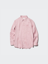 UNIQLO Премиальная льняная рубашка мужская (Длинный рукав) | 100% Лен | Размеры S-4XL |  фото