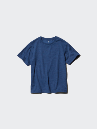 UNIQLO Сухая футболка с круглым вырезом, Белый, Размер 110  фото