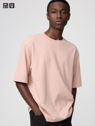UNIQLO Эйризум хлопковая футболка оверсайз / с рукавом 5/4  фото