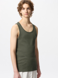 UNIQLO Драй-カラー рибчатый топ | Быстросохнущий, Комфортный | Размеры XS-4XL  - купить
