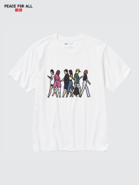 UNIQLO Футболка PEACE FOR ALL Размером 3XL, Цвет Белый  фото