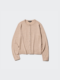 UNIQLO Мериносовый кардиган с круглым вырезом  фото