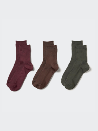 UNIQLO Носки Комплект из 3 пар Зеленые с Круговым Рельефом, Размер 24-26  фото