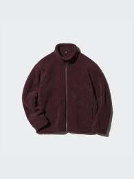 UNIQLO Флисовая куртка из боа, размеры S-4XL, цвета: Винный, Черный, Голубой  фото