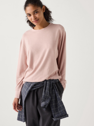UNIQLO Флисовая футболка с круглым вырезом из мягкого трикотажа E470143-000  фото