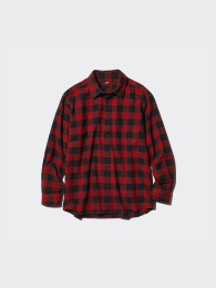 UNIQLO Фланелевая рубашка в клетку, Крой оверсайз,  фото