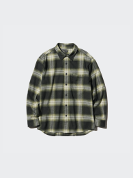 UNIQLO Фланелевая рубашка в клетку Зеленый XS-4XL (フランネルシャツ/チェック) фото