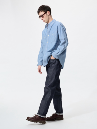 UNIQLO Регулярная посадка джинсы/серджо (Размеры 27-48, Черный, Синий, Ультрамарин)  фото