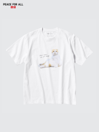 UNIQLO Футболка PEACE FOR ALL, Белый, Размеры S-4XL  фото