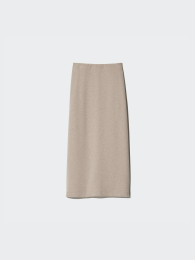 UNIQLO Брашированная джерси-юбка узкий крой, укороченная длина (Цвета: Черный, Серый, Синий)  фото
