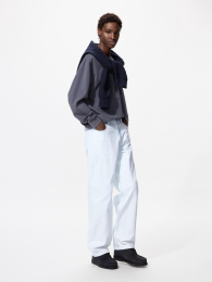 UNIQLO Широкие прямые джинсы 30, 28, 27, 46 - Синий, Удлиненный крой  фото