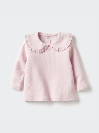 UNIQLO Кру넥 футболка для малышей, Размеры 80-110, Цвета: Белый, Розовый, Синий  фото