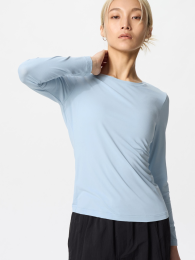 UNIQLO AIRism UV Cut Crew Neck Long Sleeve T-Shirt  фото