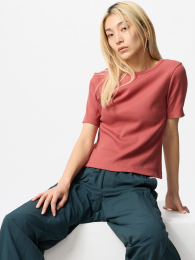 UNIQLO Лонгслив с круглым вырезом и рукавом длиной 5/4.  фото