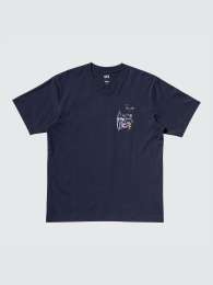 UNIQLO Футболка Микки Маус UT, Размер XS-4XL, Цвет Ультрамарин (ディズニー ミッキーフェイス UT) фото