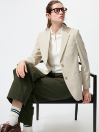 UNIQLO Впечатляющий джинсовый куртка, свободный крой.  фото