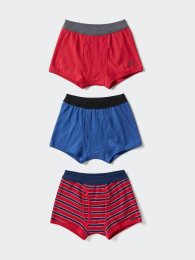 UNIQLO Боксёрские трусы для мальчиков, 3 шт, Ультрамарин, Размер 120  фото