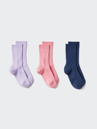 UNIQLO Носки Комплект 3 пары, Розовый, Размеры 16-20 см / 20-24 см, Дезодорирующие  фото