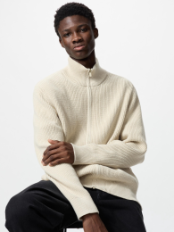UNIQLO Свитер средней толщины с полной застежкой-молнией  фото