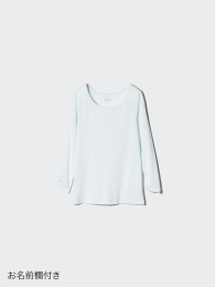 UNIQLO Хиートテック футболка с круглым вырезом/три четверти рукава  фото