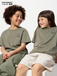 UNIQLO Футболка с Круглым Вырезом из 100% Хлопка (Размеры 100-160)  фото