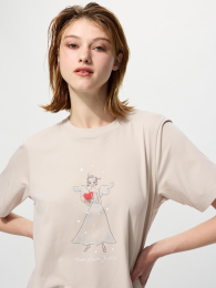 UNIQLO Женская футболка Коллекция Ай Ядзава UT, «Не ангел», Натуральный, Размер S  фото