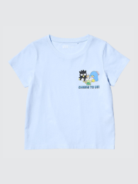 UNIQLO Девочки, Sanrio Characters, укороченный футболка (Размер 90-160, Цвет: Выбеленный)  фото