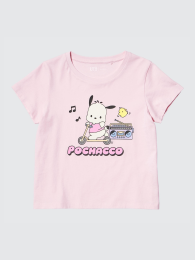 UNIQLO Девочки Укороченная Футболка Sanrio Персонажи, Размеры 100-160  фото
