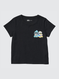 UNIQLO Девочки, Sanrio Characters, укороченный футболка (Размеры 90-160, Цвета: Палитра)  фото