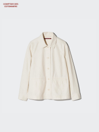 UNIQLO Лен-хлопковая куртка S, Натуральный  фото