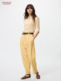 UNIQLO Джерси-штаны с завышенной посадкой Оливковые (Размер S)  фото