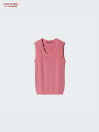 UNIQLO Льняной свитер без рукавов, Прямой силуэт, Размеры XS-3XL  фото